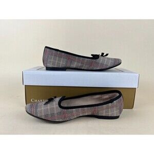 Charter Club Kimii Ballet Flats Womens 6 M Black Plaid Slip On Shoes Casual NWB